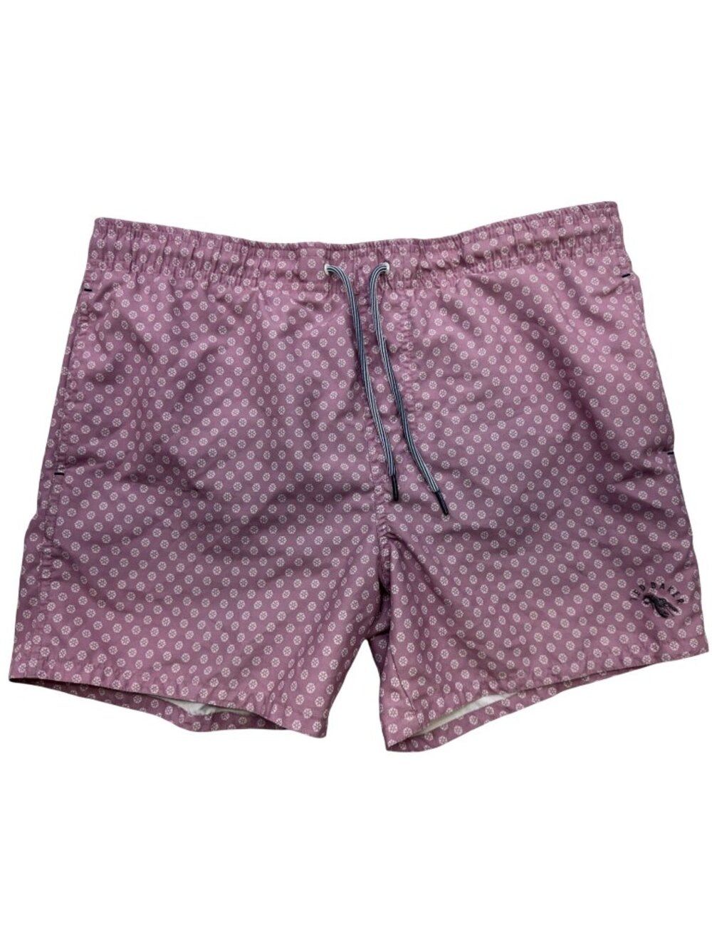 Ted Baker Lobster Men's Swim Trunks Shorts Flat Front Size 2 Purple Geometric